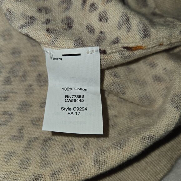 J. Crew Short Sleeve Leopard Print sweater size S 100% cotton - Picture 3 of 5